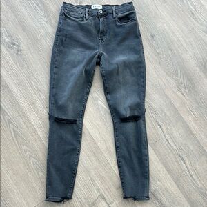 FRAME Black Le High Skinny Jeans